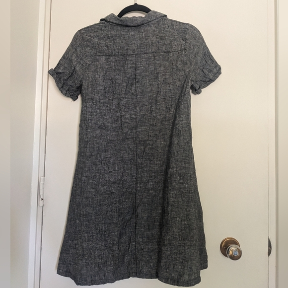 Button up T-shirt dress in grey - Picture 3 of 5